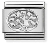 Nomination Composable Classic Link 330311/10 Tree of Life with White CZ in 925 Silver